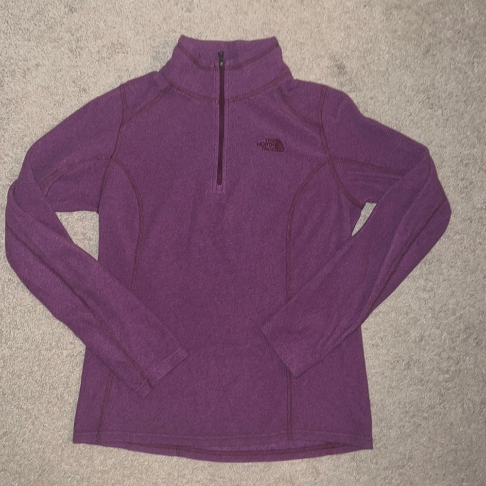 The north face quarter zip up sweater